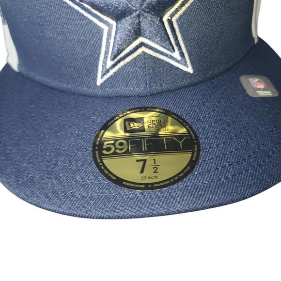 Dallas Cowboys Fitted Cap - New Era 59Fifty - Size 7 1/2 - Picture 6 of 8